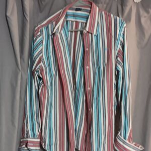 Striped Multicolor Women's Chaps Size L Shirt